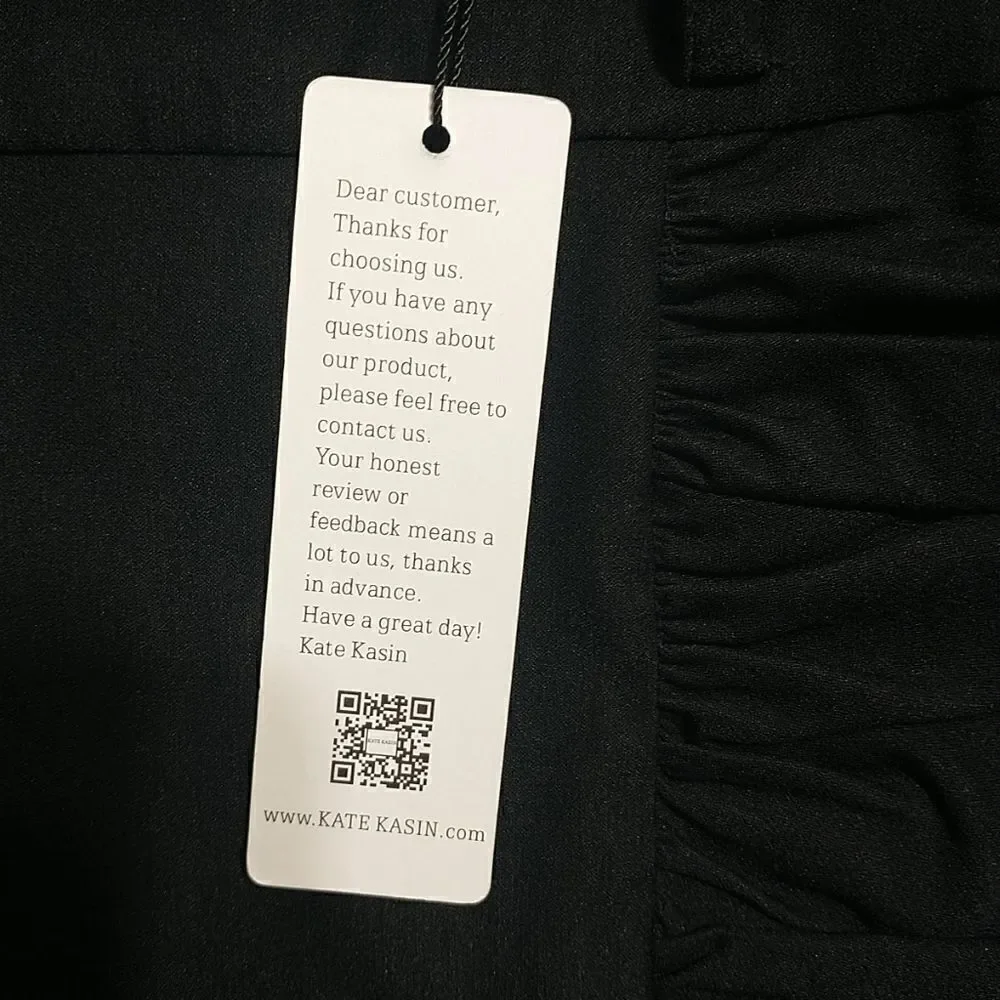 Kate Kasin Pencil Skirt Women's Black Business Professional SIZE Large .